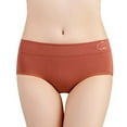 thumbnail image 3 of XIEULQP Women Panties Women's Solid Color Mid Waist High Stretch Loose Comfort Fit Cotton Casual Underwear Boxer Shorts for Women Red M, 3 of 6