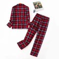 thumbnail image 4 of Pijamas de franela de algodón para mujer, ropa de S-XXXL de talla grande, traje de casa, Tops de dormir con estampado a cuadros, Otoño e Invierno, 4 of 4