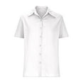 thumbnail image 3 of Trendy Women Shirts For Summer Casual Wear Stylish Open Front Blouses For Everyday Use Pair With Jeans Or Relaxed Pants For A Look Short Sleeves Top Tight T Shirt Women Button up Women Work Out Shirts, 3 of 5