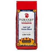 Puroast Half Caff House Blend Low Acid Whole Bean Coffee, 12 oz Bag
