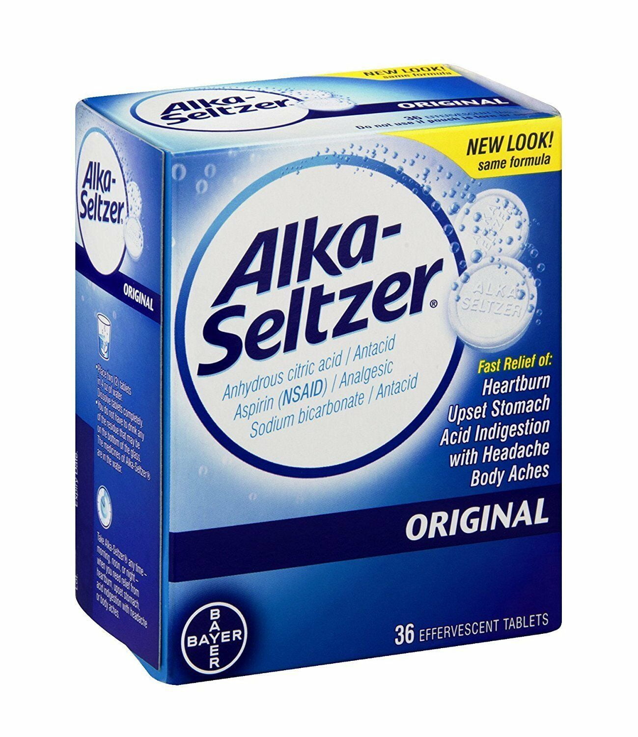 Alka Seltzer Original Fast Relief Heartburn & Sour Stomach, 36ct, 6