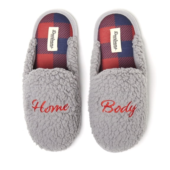Dearfoams Cozy Comfort Women's Teddy Novelty Scuff Slippers