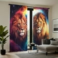 thumbnail image 5 of WNOOHIY Colorful Cosmic Galaxy Majestic Lion Animal Light-filtering Curtains for Youngsters Bedroom Living Room,Set of 2 Panels, 5 of 6