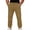Khaki, variant on BRGZLK Men's Solid Color Pants Comfy Casual High Elastic Waisted Fake Denim Trousers Athletic Workout Gym Jogger Pants with Pockets