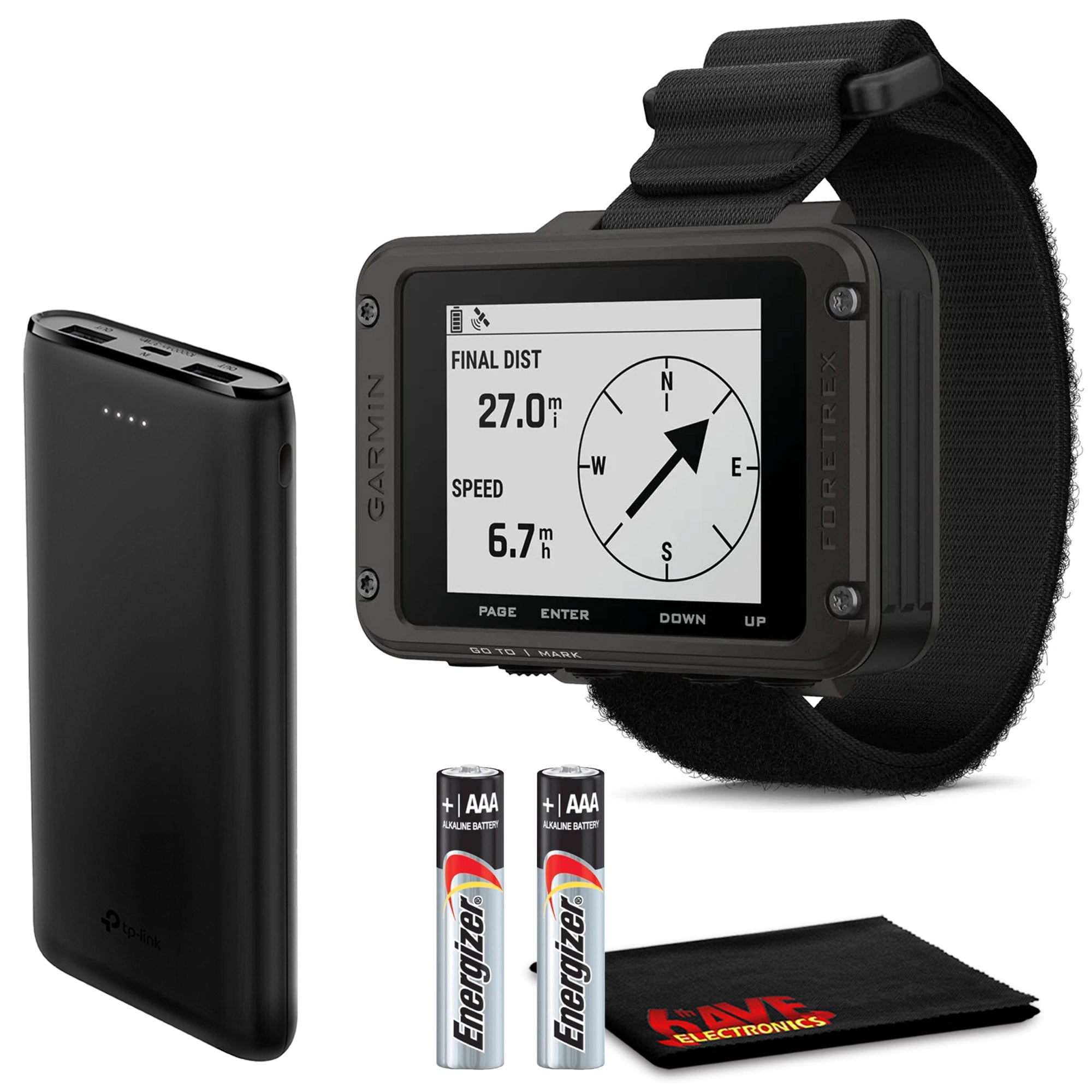 Garmin Foretrex 801 - Wrist-Mounted GPS Navigation with Strap for Hunting, Hiking & Military Men - Tactical Garmin Watch for Outdoor Recreation, Upgraded Multi-Band GNSS and Longer Battery Life