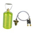 thumbnail image 3 of Cilindro de gas vacío, tanque de almacenamiento, acero inoxidable, con manguera y válvula, recargable Verde, 3 of 8