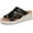 Black, variant on Women's Uptown Sunset Wedge Slide Sandal Gold Leather 9M