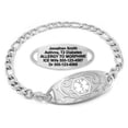 thumbnail image 1 of MedicEngraved Stainless Steel Custom Medical Alert Bracelet - 5mm Figaro Link, 1 of 8
