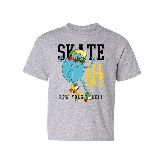 Skate All Day T-Shirt Juniors -Image by Shutterstock,  x-Small
