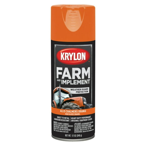 1PC Krylon Krylon K01940000 Farm & Implement Spray Paint, Allis Chalmers Orange, 12 Oz