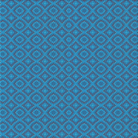 Ahgly Company Machine Washable Indoor Square Transitional Azure Blue Area Rugs, 7' Square