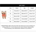 thumbnail image 3 of B91xZ Shorts en Lin d'Été pour Femmes Taille Haute Extensible avec Poches, Orange TTG, 3 of 5