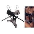 thumbnail image 4 of Traje de baño de bikini sexy para nadar, traje de baño de bikini de natación, tankini, sujetador push up, braguita baja L, 4 of 9