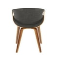thumbnail image 2 of Curvo Mid-Century Modern Dining/Accent Chair in Walnut and Charcoal Fabric by LumiSource, 2 of 7