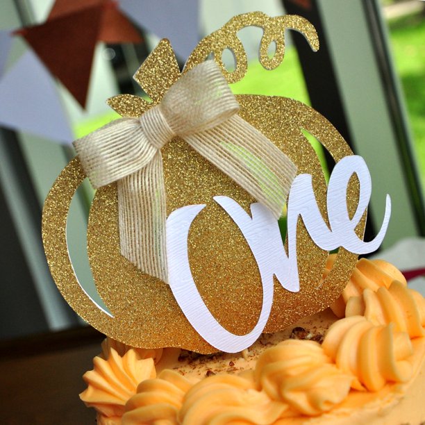 Our Little Pumpkin is Turning One Smash Cake Topper