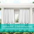 thumbnail image 2 of Exclusive Home Curtains Indoor/Outdoor Solid Cabana Tab Top Curtain Panel Pair, 54x63, White, 2 of 7