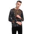 thumbnail image 2 of Camiseta De Manga Larga Con Estampado Floral En 3D De Estilo Étnico Para Hombre (Negro) (Xl)-195592.07 Likrtyny Caballero, 2 of 7