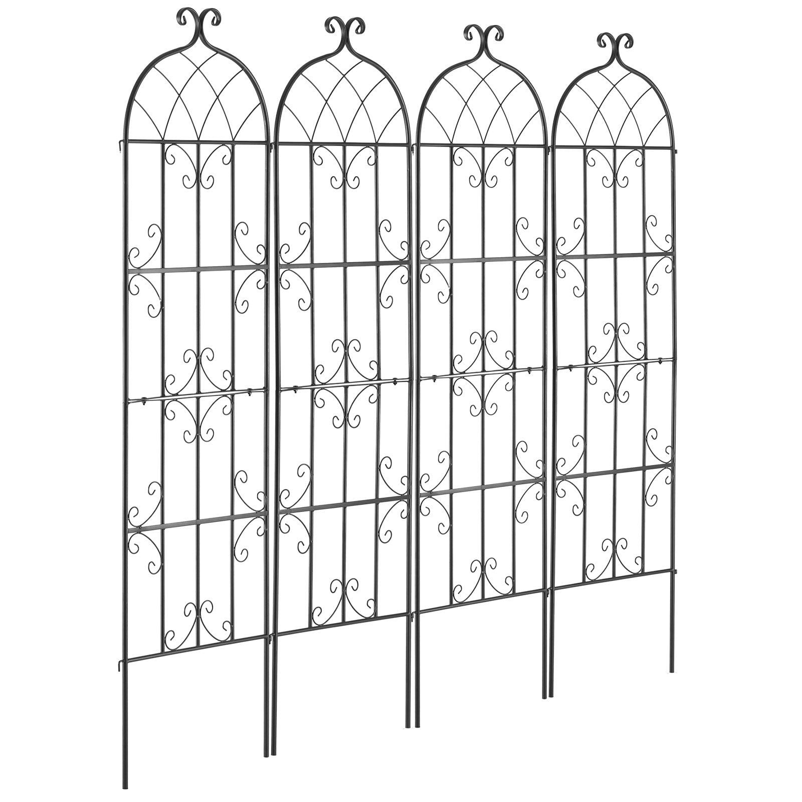 Garden Trellis for Climbing Plants, 4-Pack 71"x20" Outdoor Rustproof Metal Arch Trellis for Cucumber, Tomato, Pea Vine Support