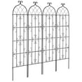 thumbnail image 3 of 4-Pack Rustproof Metal Garden Trellis for Climbing Plants, 71x20 Inches, Outdoor Plant Support Arch, 3 of 11