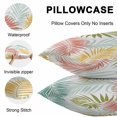 thumbnail image 5 of Throw Pillow Covers 16x16 Inch Set of 2, Watercolor Palm Leaves Waterproof Outdoor Pillow Covers, Summer Tropical Botanical Bohemia Decorative Cushion Pillowcases for Couch, Sofa, Bed, Garden, Patio, 5 of 9