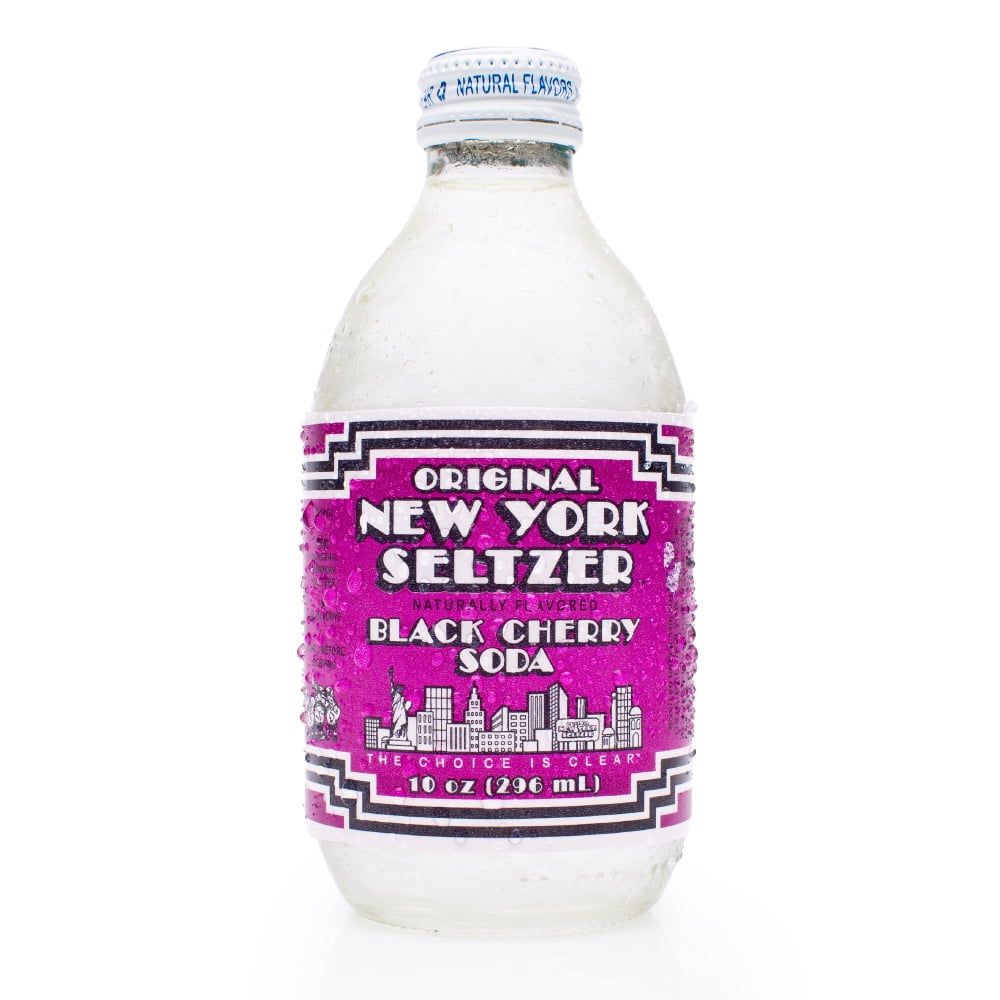 New York Seltzer Black Cherry Soda 12bottle Case