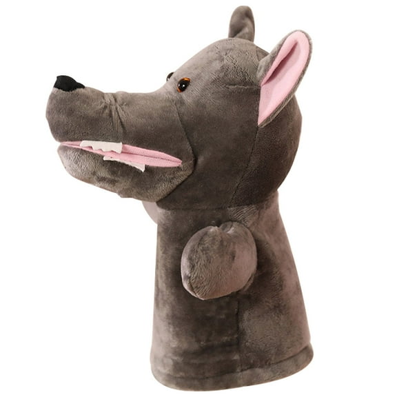 GAXIRE Animal Puppets for Children Playtime Dark Grey PP Cotton 1Pcs