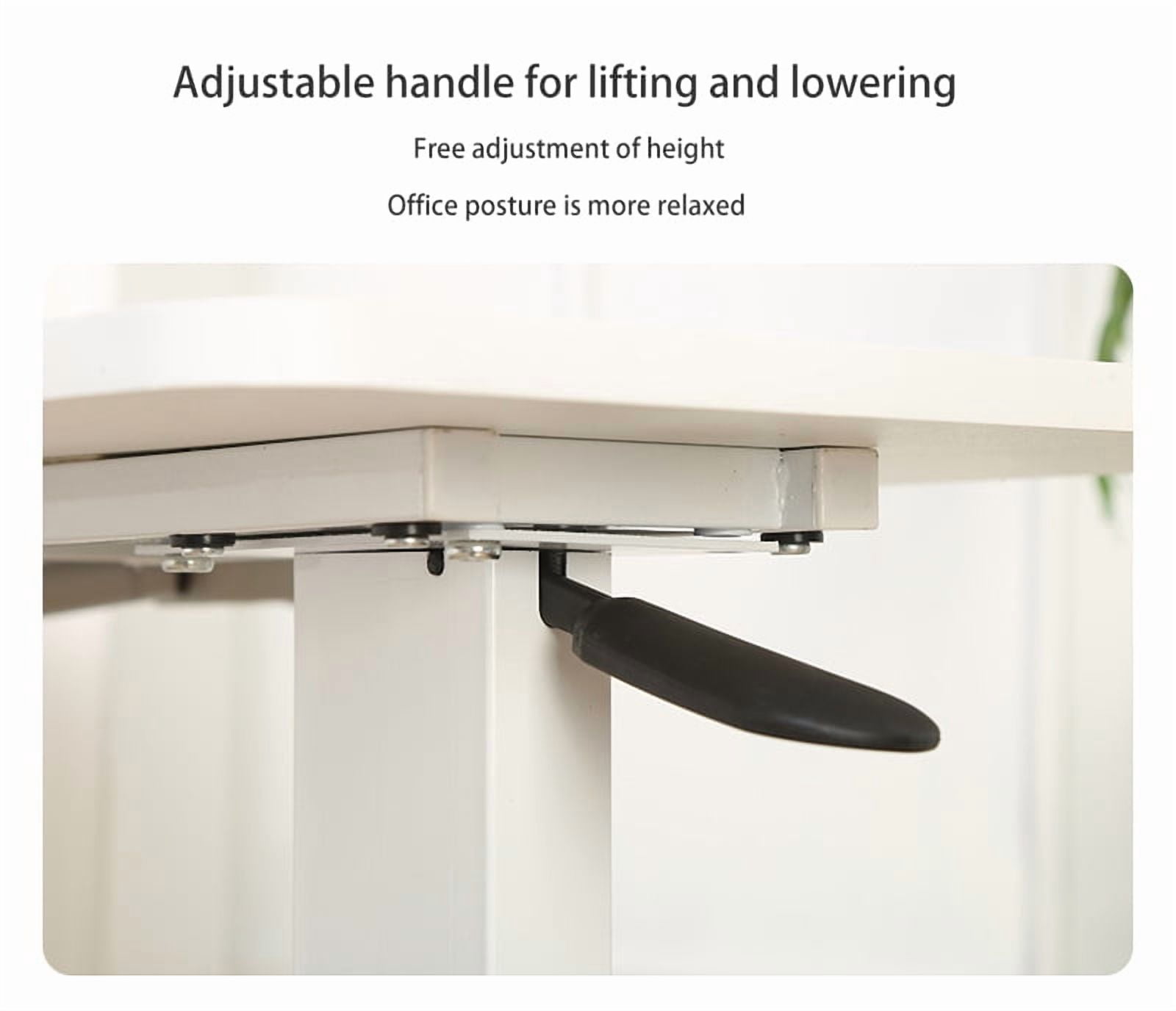 Upgraded White Mobile Overbed Table, Height Adjustable Tilting Laptop Rolling Stand with Lockable Wheels, Ergonomic Over Bed Desk for Working, Dining & Reading on Bed or Sofa