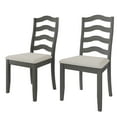 thumbnail image 3 of Castle Place Simple Timeless Wooden Dining Chair, Set of 2, Grey, 3 of 8