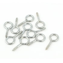 Uxcell Garden Vine Wire 2.5mm Thread Dia Eyelet Screw Eye Hook 10Pcs