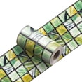 thumbnail image 3 of 2 Rolls Peel and Stick Wallpaper Border,Square Tile Pattern Self Adhesive PVC Wallpaper Decorative for Bedroom Kitchen Living Room Home Decor, 3 of 7