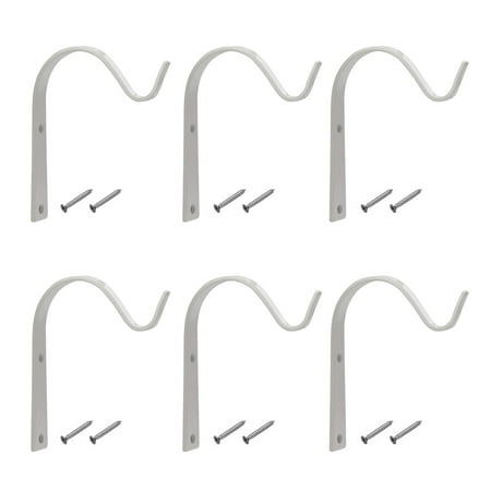 

12pcs Wall Hook Iron Hanging Bracket Metal Storage Plant Basket Holder Vintage House Decoration 6pcs White