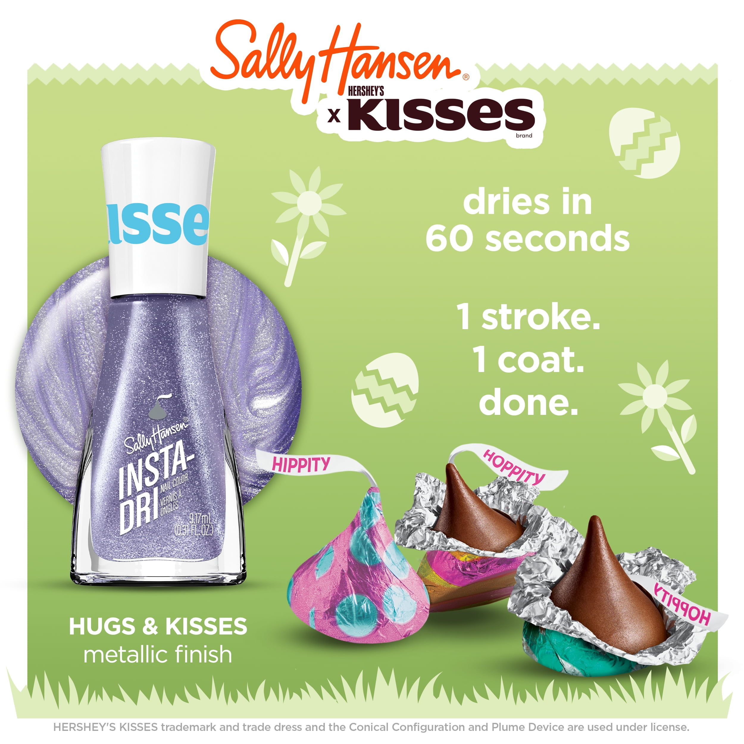 Sally Hansen, Nail Polish, 0.31 fl oz, HUGS & KISSES - Walmart.com