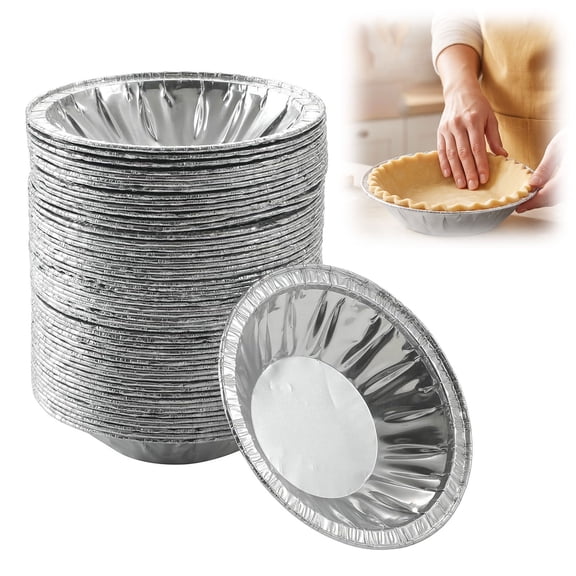 20.-50 Pack Mini Pie Pans 3 Inch – Heavy Duty Disposable Aluminum Foil Tart Tins, Oven & Freezer Safe for Baking, Stackable Storage