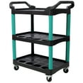thumbnail image 3 of Olurrisa 3 Tier Rolling Auto Detail Cart With Wheels,Car Wash Organizer for Detailers Garage, Workshop, Repair Shop, Storage Tool, Green&Black, 3 of 9