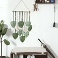 thumbnail image 5 of Sunxin Hangs Handmade Macrame Wall Hanging Leaves Large Boho Tapestry Chic Yarn Woven Art Decor for Nursery Bedroom and Living Room, A Pendant, 5 of 6