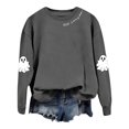 thumbnail image 4 of HUITKMM Chandail à Capuche pour Femmes Imprimé Halloween Manches Longues Sans Capuche Mode Automne Décontracté Col Rond Chandail Graphique pour Automne Hiver, 4 of 5