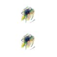 thumbnail image 1 of Sonducket Vintage Women Plume Fascinator Estilo retro Velo Diadema Ladies Styling Accesorios Headwear Boda Iglesia Amarillo púrpura amarillo violeta verde 2Conjunto, 1 of 6
