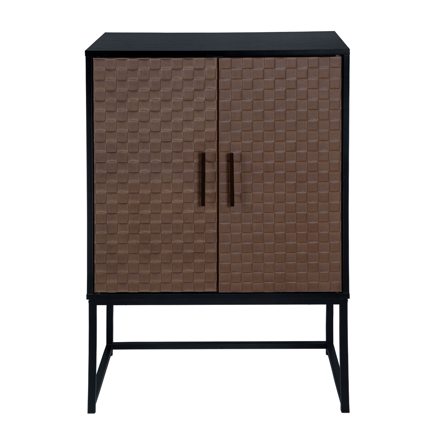 Kepooman 2 Door Storage Cabinet, Sideboard Buffet Cabinet for Kitchen with Door, Black Brown