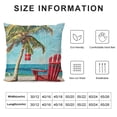 thumbnail image 5 of Hopyeer Merry Christmas Blue Ocean Beach Red Chair Decorative Throw Pillow Covers Hawaiian Coconut Trees with Xmas Lights Surfing Pillowcase  Outdoor Home Cushion Cover " (CB-Chair), 5 of 5