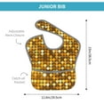 thumbnail image 4 of Susaid Bright Shiny Golden Print Bibs for Babies Toddlers Adjustable Waterproof Free Soft Durable Bibs for eating with Large Pocket Food Catcher, 4 of 8