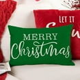 thumbnail image 4 of Green Christmas Lumbar Pillow Cover 12x20 Inches for Christmas Decorations Merry Christmas Throw Pillow Covers Winter Holiday Cushion Case Decoration for Sofa Couch, 4 of 6