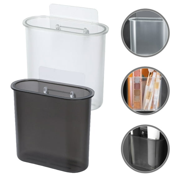 OATIPHO Toothpaste Organizer Wall Mount Plastic Storage Bathroom Accessories 2Pcs