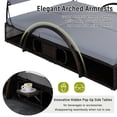 thumbnail image 6 of Bellemave Outdoor Daybed with Canopy, Steel Frame Sun Lounger with Adjustable Backrest, Patio Double Sunbed with Arched Armrests, Suitable for Patio Pool Deck, Garden, Backyard (Gray), 6 of 8