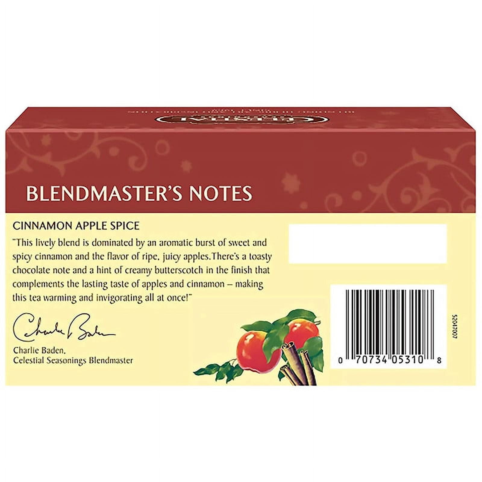 (6 pack) Celestial Seasonings Cinnamon Apple Spice Caffeine-Free Herbal Tea Bags (20 Count)