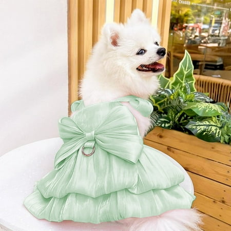 Darzheoy Dog Dress Pet Wedding Dress Dress Dog Clothes Supplies Can Be Hung And Leashed