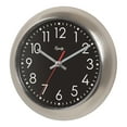 thumbnail image 3 of Equity 11 Inch Brushed Titanium Owen Metal Silent Quartz Wall Clock, 20802, 3 of 8