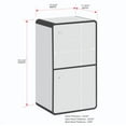thumbnail image 3 of Kings Brand Furniture Dothan Wood 2-Cubed Closed Bookcase - Storage Shelf Organizer Bookshelf, Sage Green, 3 of 5