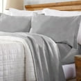 thumbnail image 2 of Great Bay Home Super Soft Extra Plush Fleece Warmer Sheet Set  (Twin, Paloma Grey), 2 of 7
