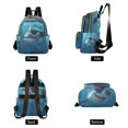 thumbnail image 2 of JIALIOU Mini Backpack Purse for Women Quilted Casual Daypack Small Travel Shoulder Bag, Shark with Sunglasses, 2 of 7