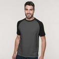thumbnail image 2 of Kariban Mens Short Sleeve Baseball T-Shirt, 2 of 2